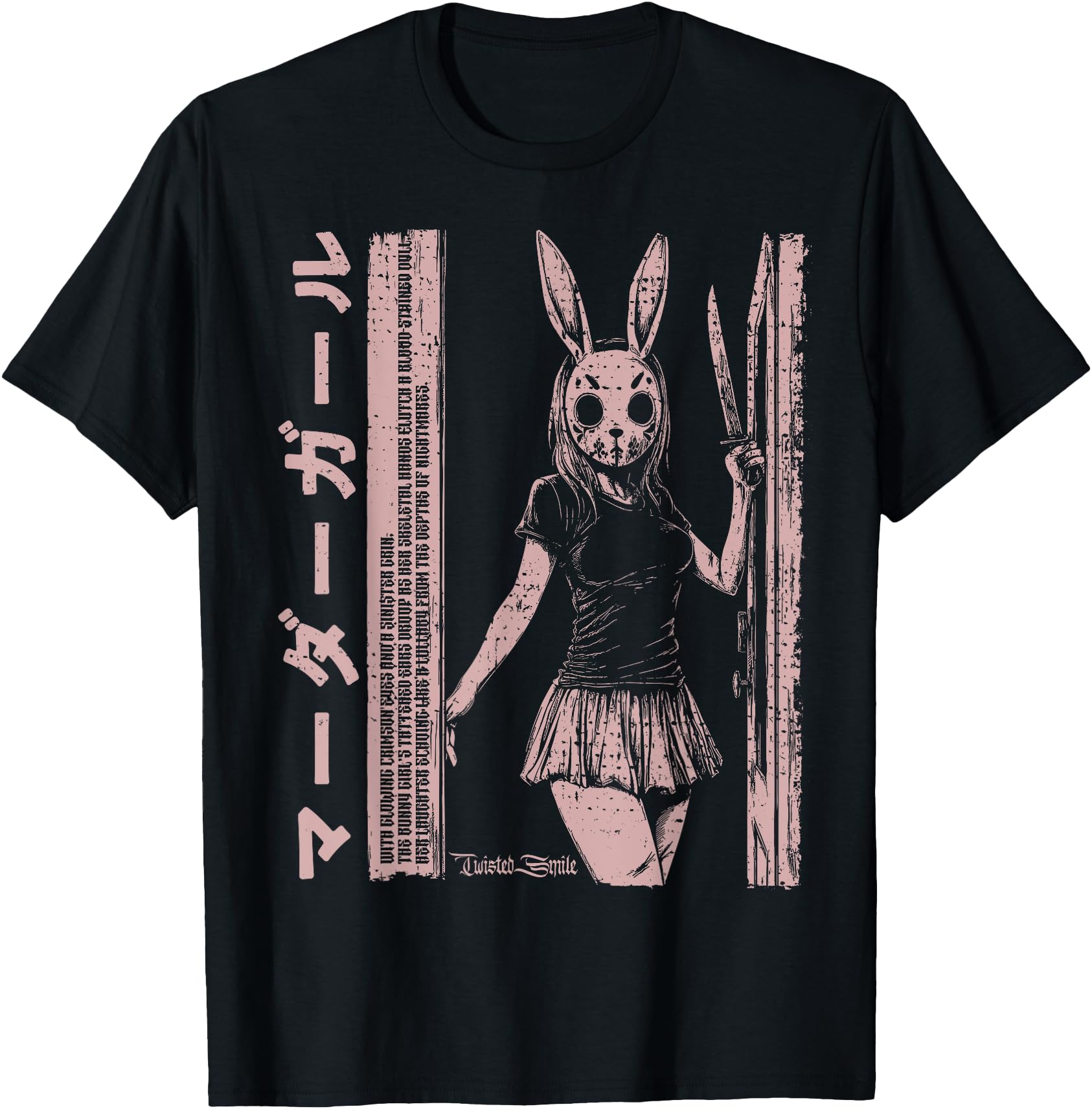 Anime Horror Bunny Aesthetic Soft Grunge T-Shirt - Unique Graphic Unisex - T-Shirt, Sweatshirt, Hoodie