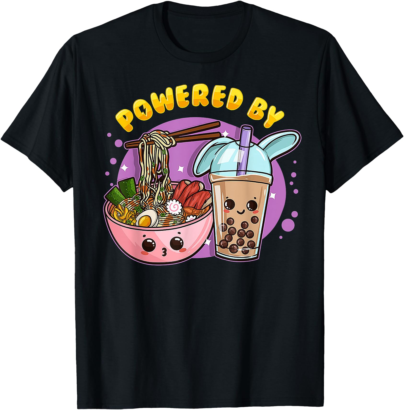 Handcrafted Powered Ramen Bubble Tea T-Shirt - Streetwear Style Unisex - T-Shirt, Sweatshirt, Hoodie