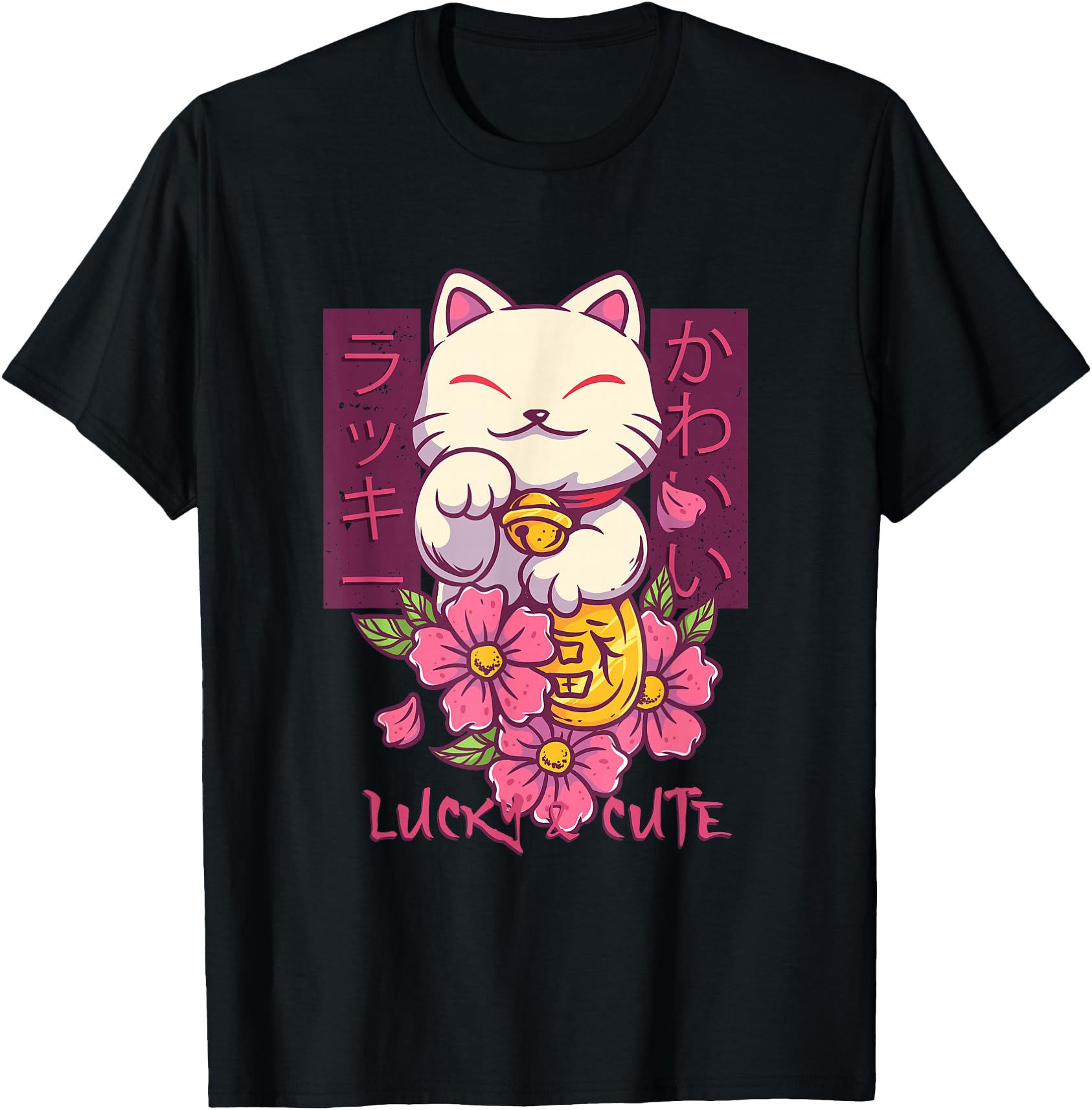 Lucky And Japanese Lucky Cat Hoodie - Casual Everyday Wear for Adults - T-Shirt, Sweatshirt, Hoodie