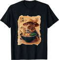 Authentic Moose Kawaii Eating Ramen T-Shirt - Unique Graphic Men Women - T-Shirt, Sweatshirt, Hoodie