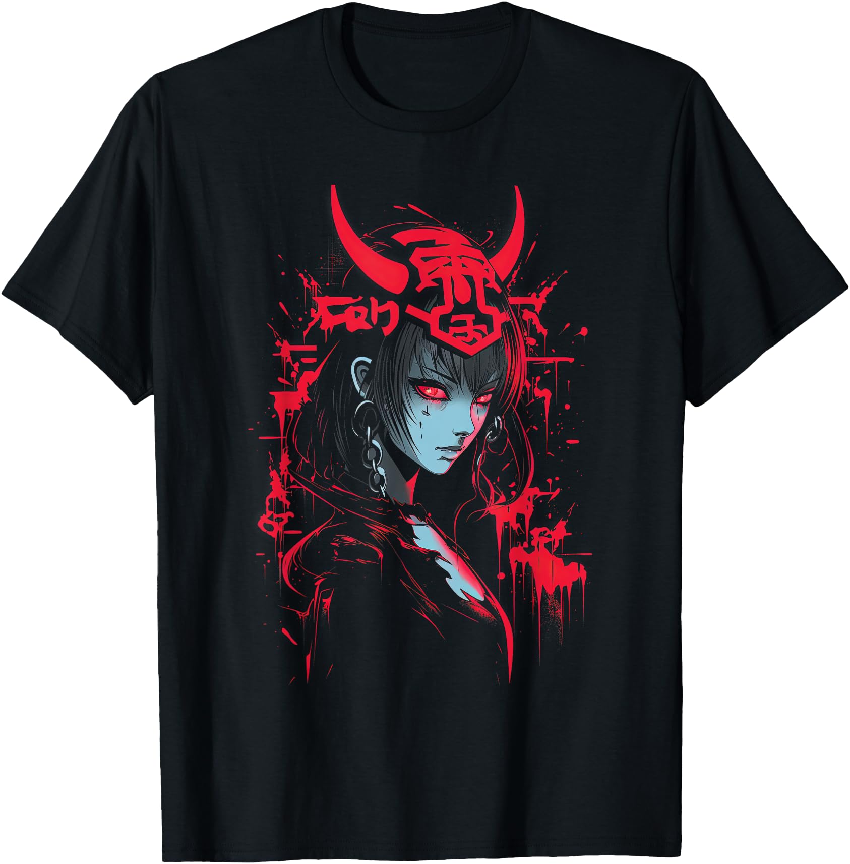 Exclusive Anime Goth Japanese Hoodie - Custom Art Print Men Women - T-Shirt, Sweatshirt, Hoodie
