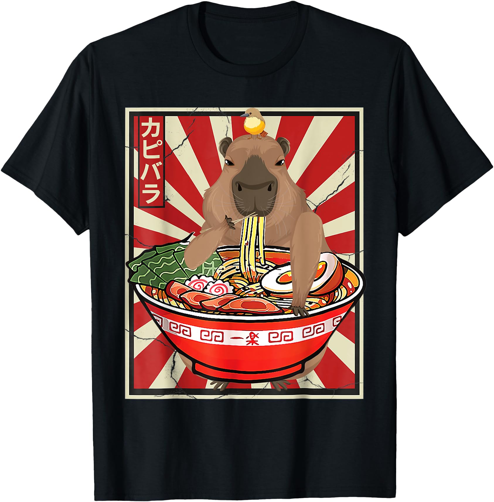 Exclusive Kawaii Bird Capybara Eating Hoodie - Streetwear Style Men Women - T-Shirt, Sweatshirt, Hoodie