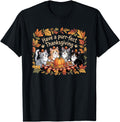 Thanksgiving Cats Dinner Feat Fall Hoodie - Minimalist Print Men Women - T-Shirt, Sweatshirt, Hoodie