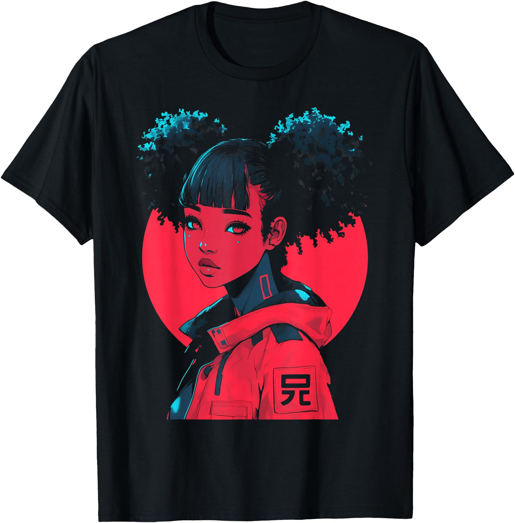 Authentic Harajuku Cyberpunk Black T-Shirt - Unique Graphic for Adults - T-Shirt, Sweatshirt, Hoodie