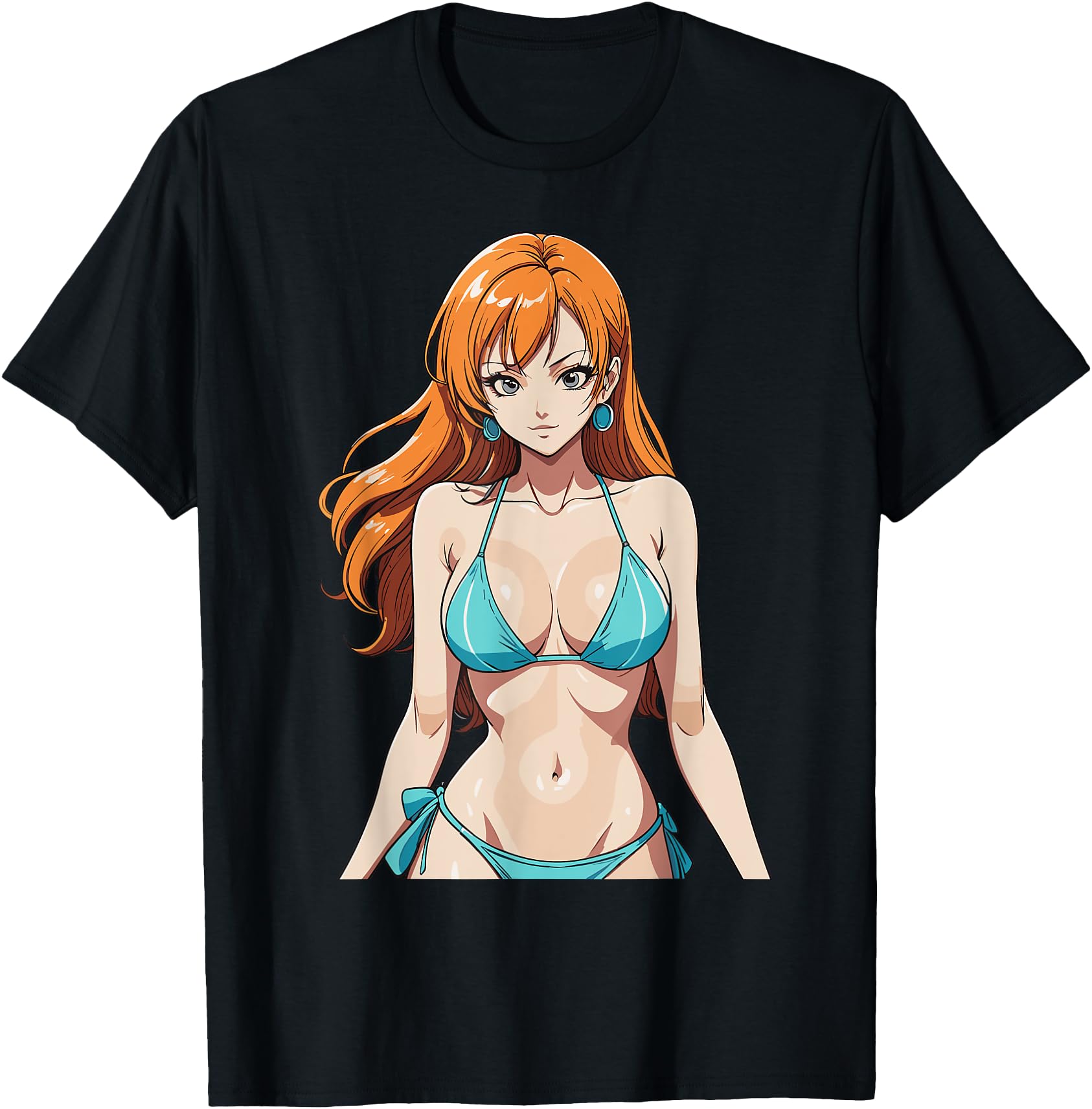 Original Sexy Waifu Beach Anime Japanese Hoodie - Graphic Print Unisex - T-Shirt, Sweatshirt, Hoodie