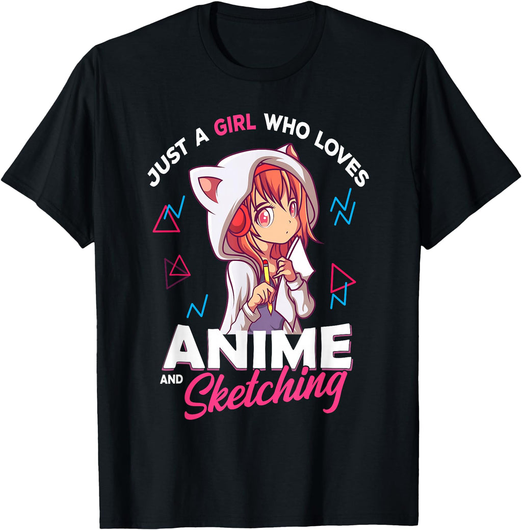 Just Who Loves Anime And Sketching Otaku Sweatshirt - Graphic Print Unisex - T-Shirt, Sweatshirt, Hoodie