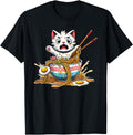 Exclusive Kawaii Cat Ramen T-Shirt - Casual Everyday Wear Men Women - T-Shirt, Sweatshirt, Hoodie