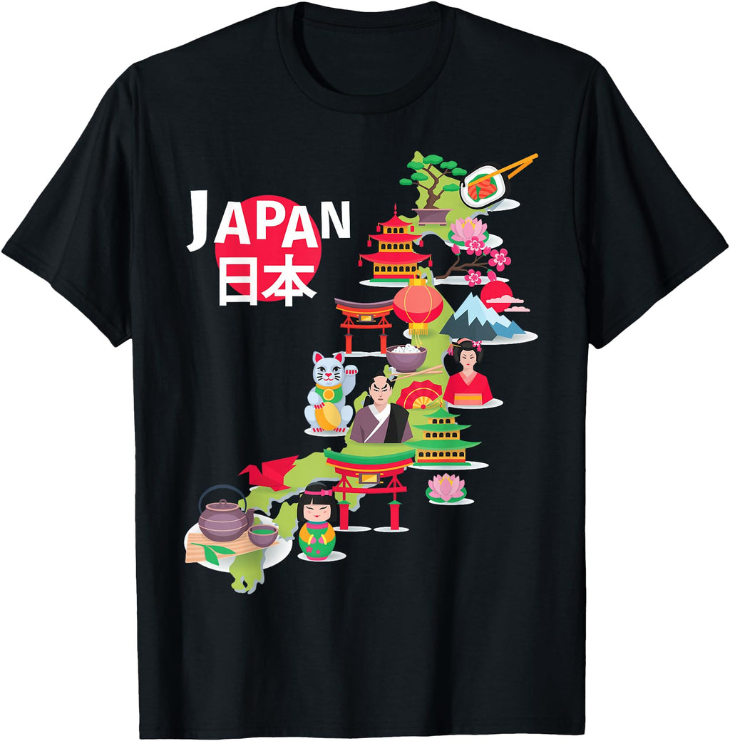 Original Japanese Flag Travel Map Hoodie - Minimalist Print Unisex - T-Shirt, Sweatshirt, Hoodie