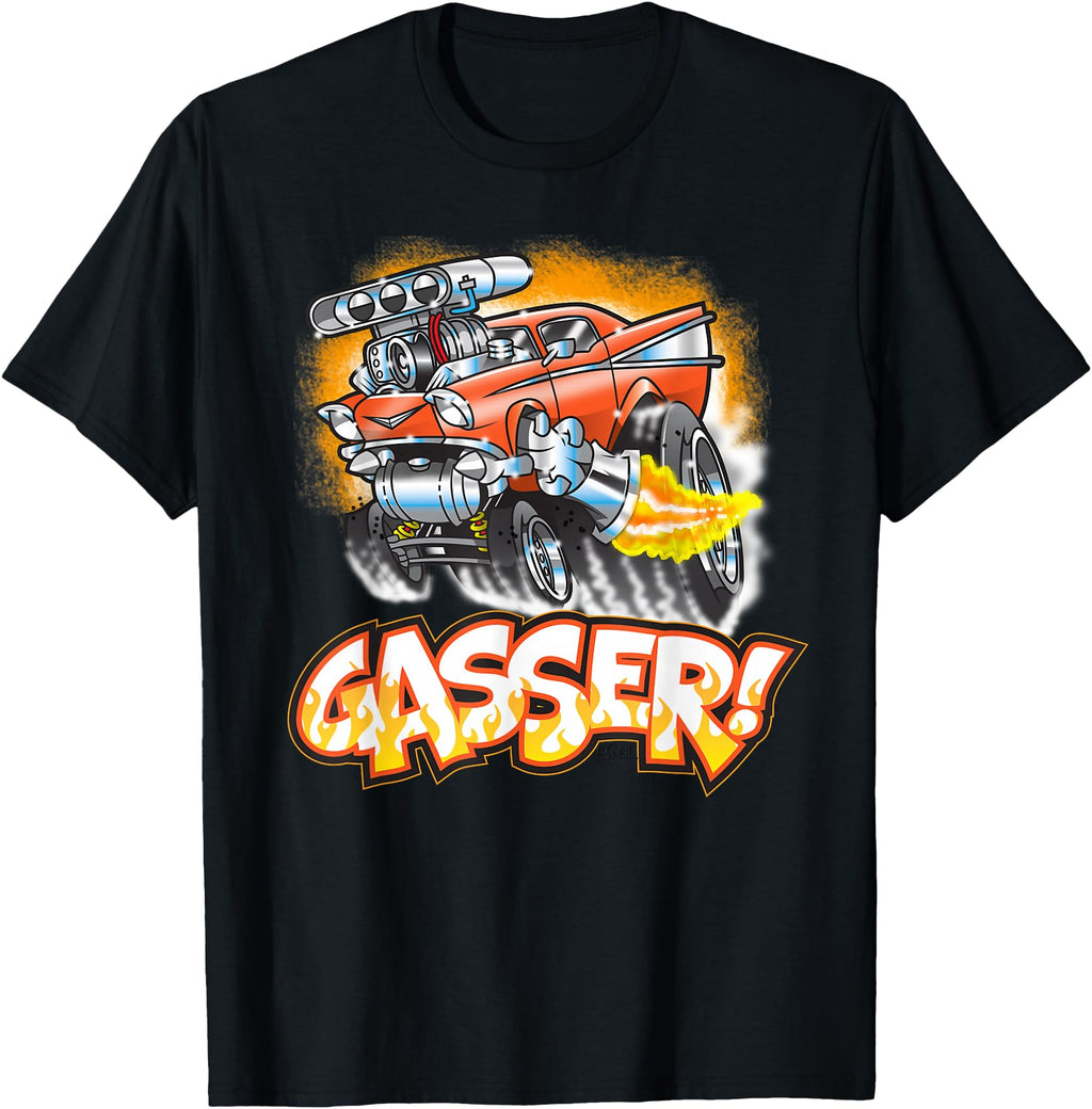 Hot Rod Gasser 57 Drag Racing Hoodie - Casual Everyday Wear Men Women - T-Shirt, Sweatshirt, Hoodie