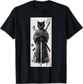 Authentic Samurai Cat Aesthetic Hoodie - Casual Everyday Wear Unisex - T-Shirt, Sweatshirt, Hoodie