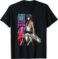 Authentic Attack Titan World Is Cruel Hoodie - Minimalist Print for Adults - T-Shirt, Sweatshirt, Hoodie