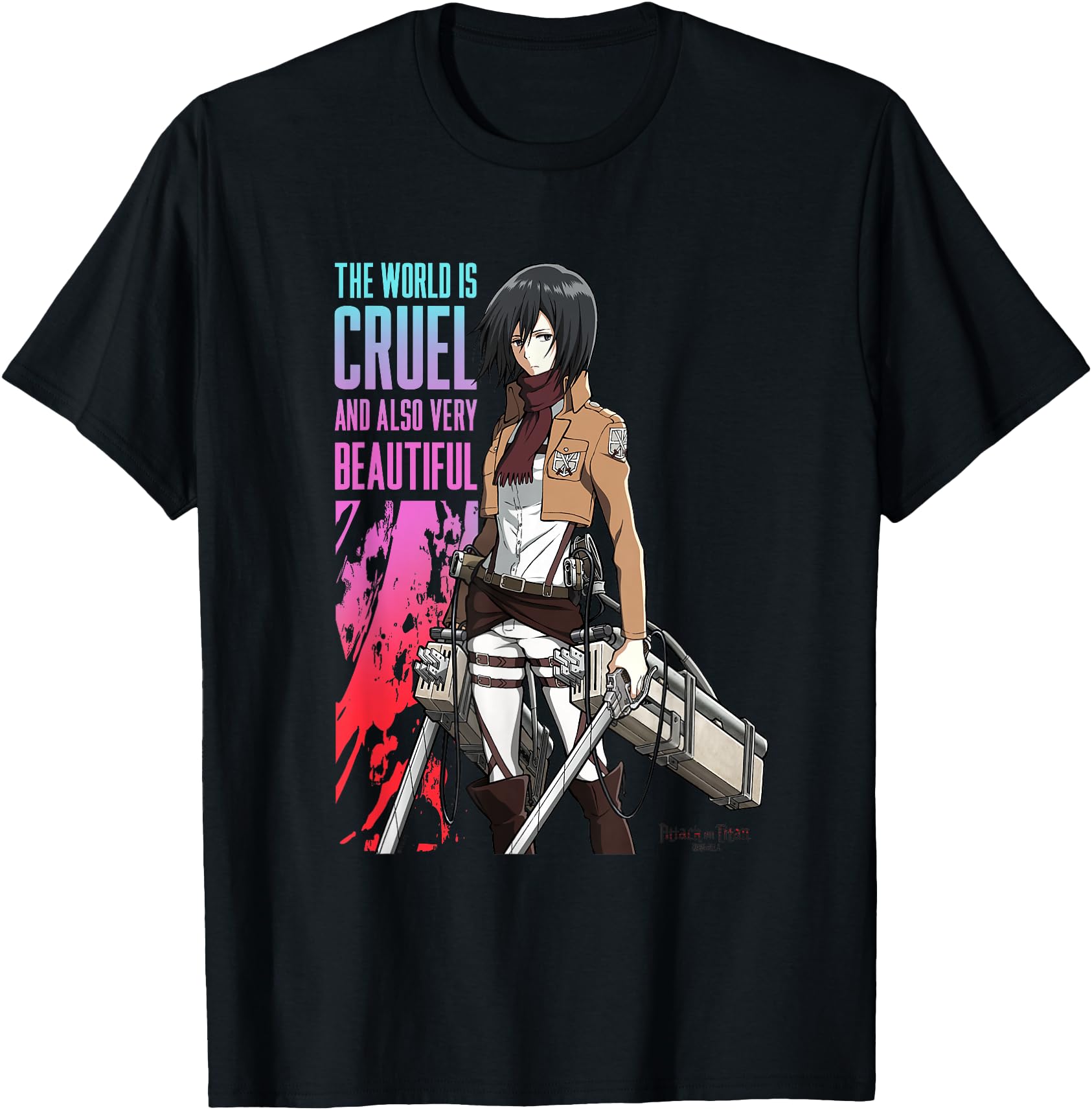 Authentic Attack Titan World Is Cruel Hoodie - Minimalist Print for Adults - T-Shirt, Sweatshirt, Hoodie