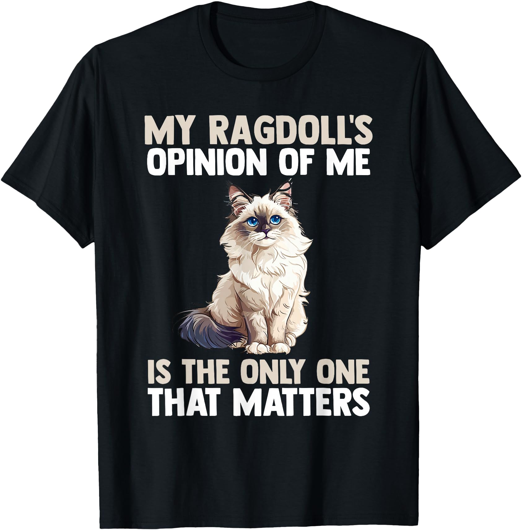 Ragdoll Cat Cat Ragdoll T Black Hoodie - Casual Everyday Wear Unisex - T-Shirt, Sweatshirt, Hoodie