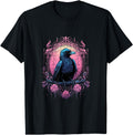Pastel Goth Gothic Crow Bird Kawaii Hoodie - Minimalist Print Men Women - T-Shirt, Sweatshirt, Hoodie