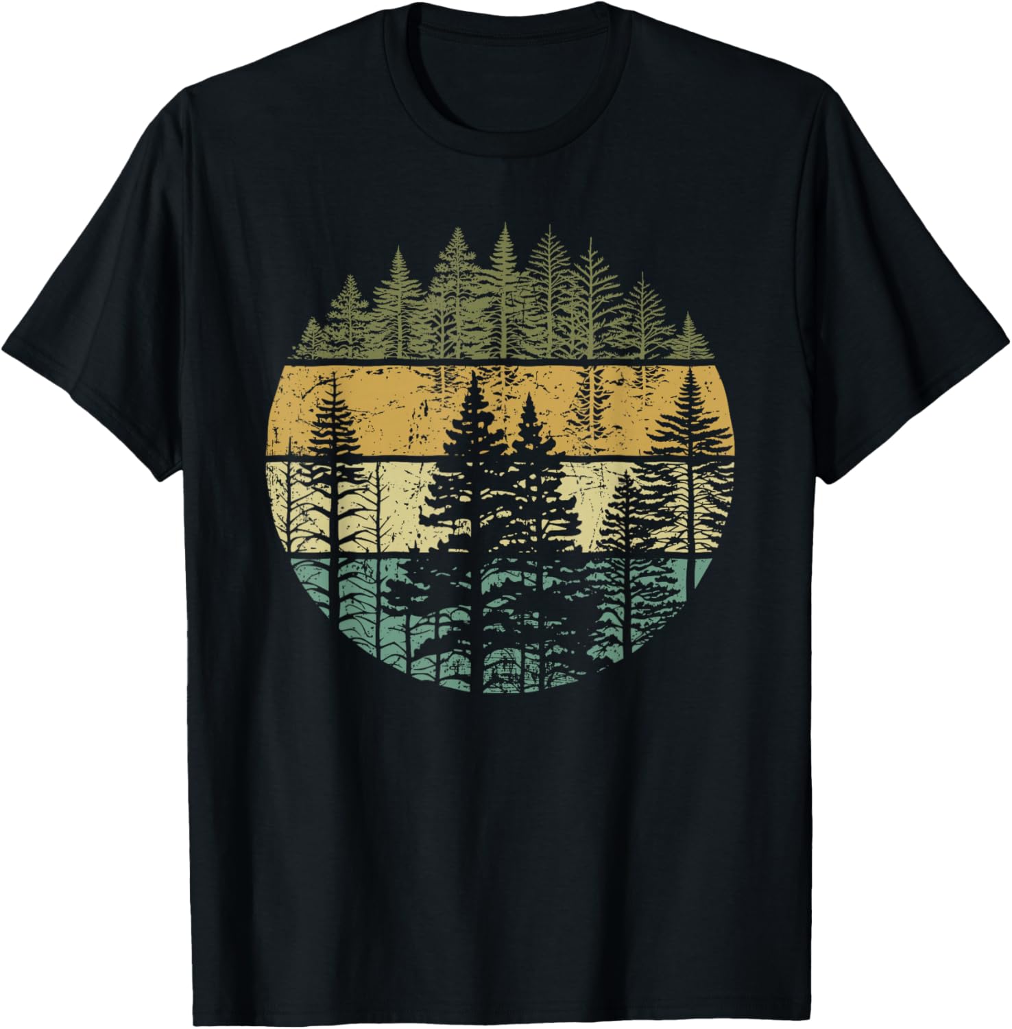 Retro Forest Trees Outdoors Nature Women Men Vintage - Adult & Kids T-Shirts, Sweatshirts & Hoodies apparel design preview 1