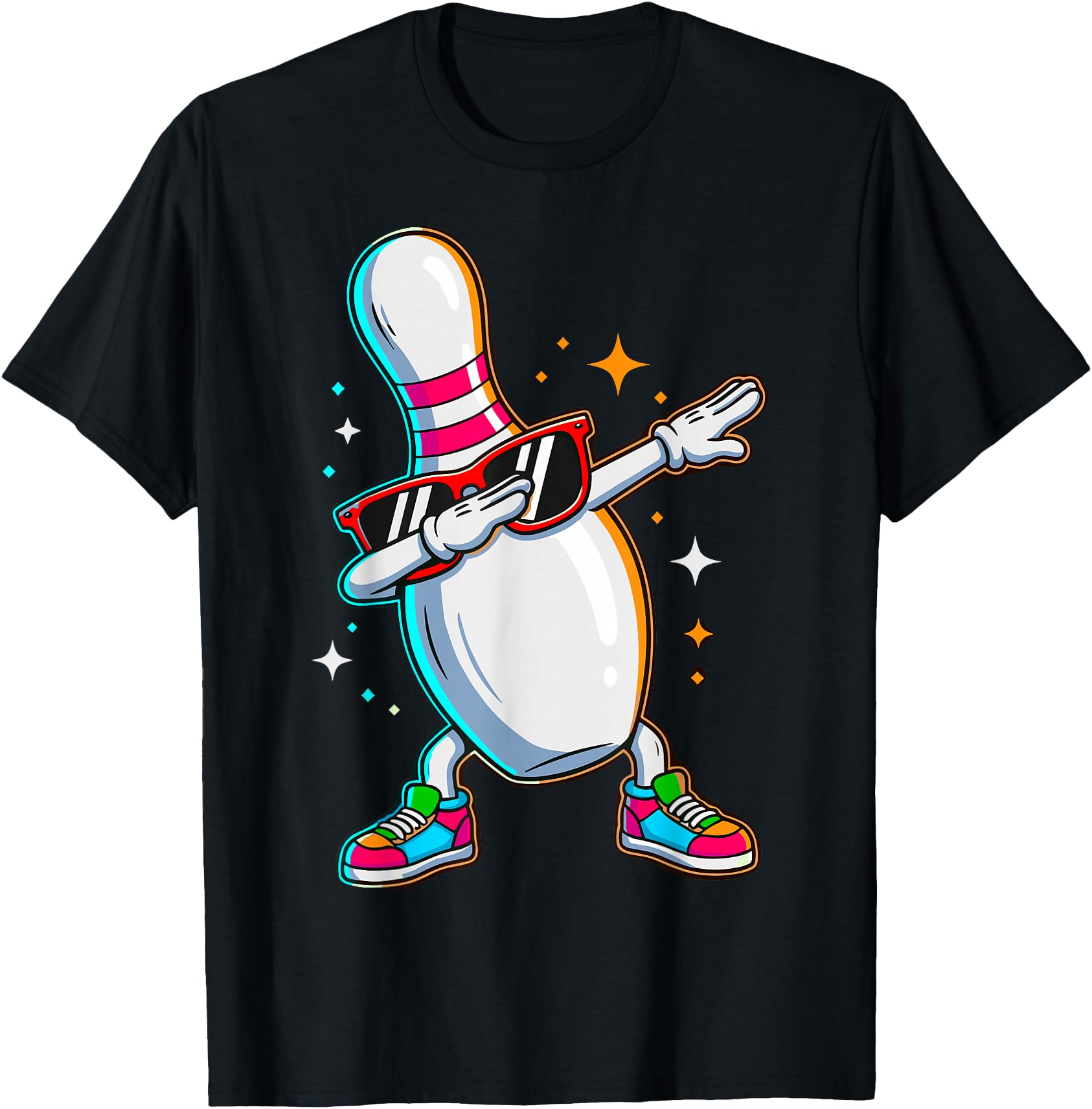 Authentic Dabbing Bowling Pin T-Shirt - Minimalist Print for Adults - T-Shirt, Sweatshirt, Hoodie