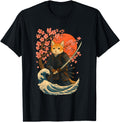 Samurai Cat Warrior Japanese Art T-Shirt - Fun Novelty Design for Adults - T-Shirt, Sweatshirt, Hoodie