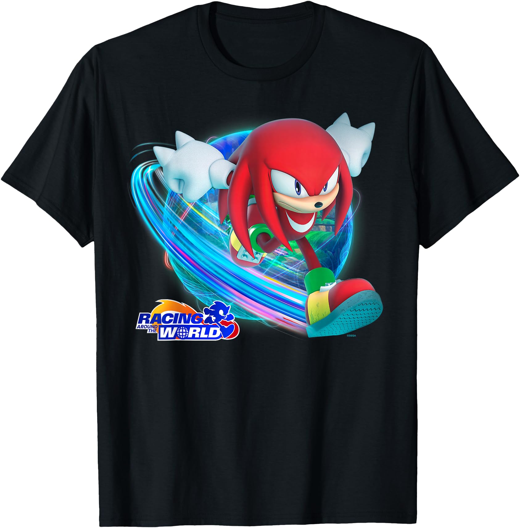 Original Sonic Hedgehog Racing Around Hoodie - Streetwear Style Unisex - T-Shirt, Sweatshirt, Hoodie