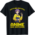 Exclusive Anime Art Teen Anime Sketch Hoodie - Minimalist Print for Adults - T-Shirt, Sweatshirt, Hoodie