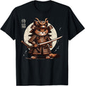Authentic Japanese Samurai Cat Warrior Hoodie - Graphic Print Men Women - T-Shirt, Sweatshirt, Hoodie