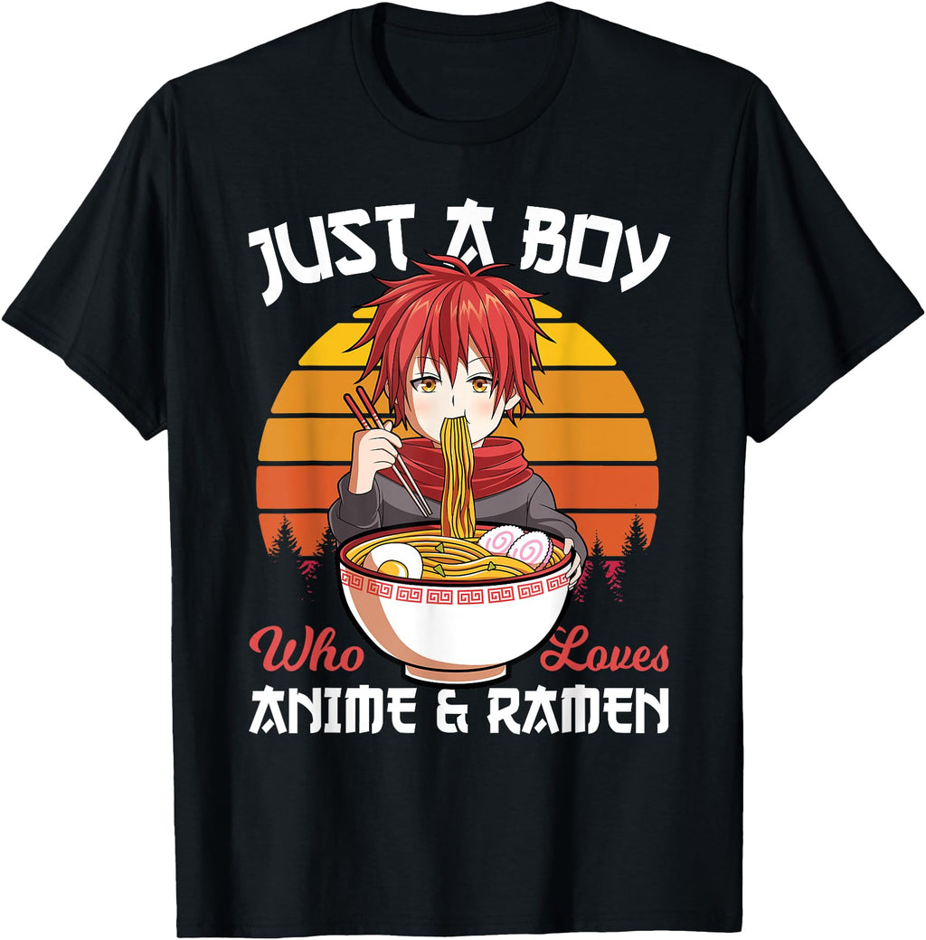 Just Who Loves Anime And Ramen T-Shirt - Novelty Apparel for Adults - T-Shirt, Sweatshirt, Hoodie