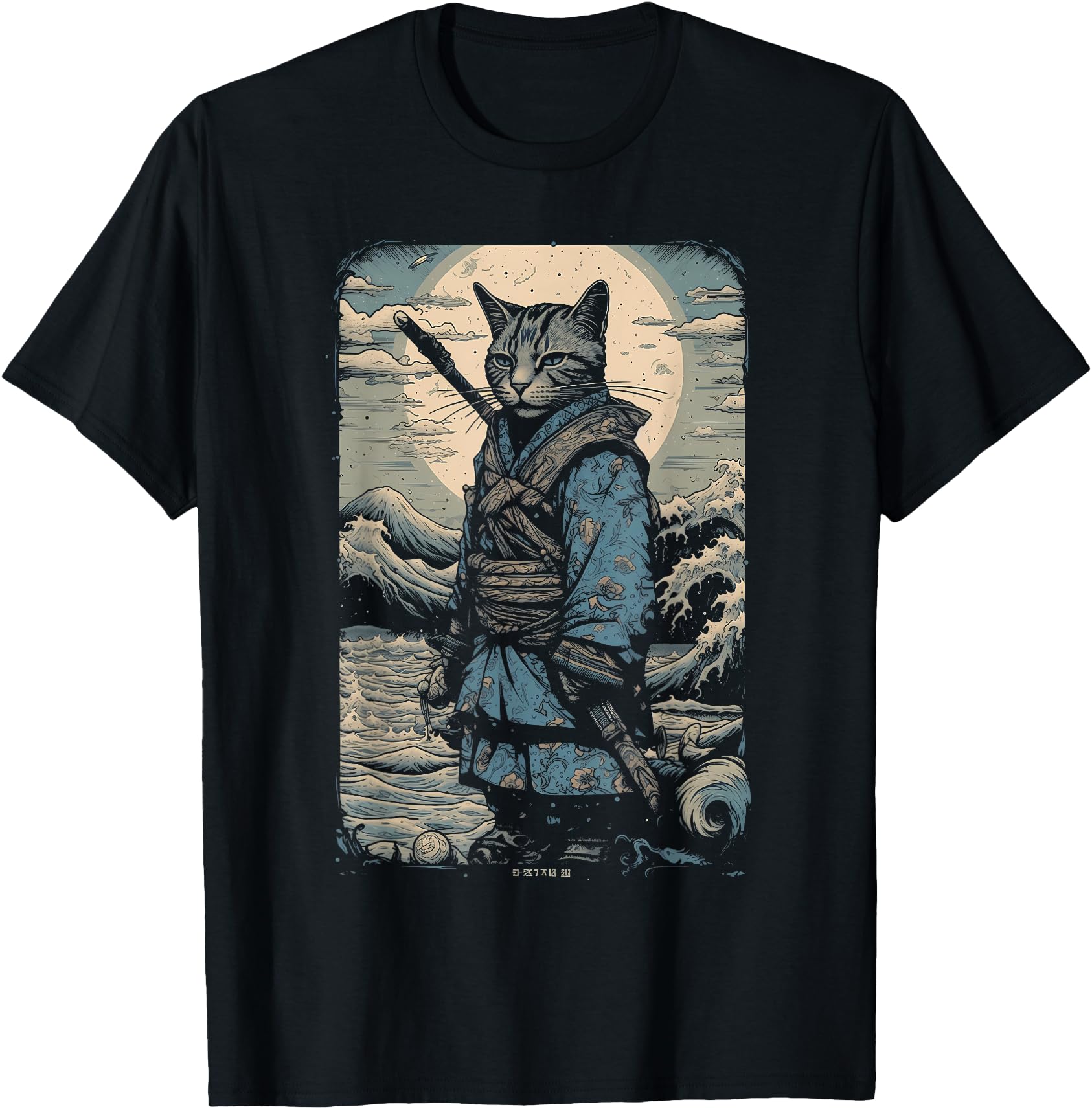 Authentic Samurai Cat Japanese Ninja Art T-Shirt - Streetwear Style Unisex - T-Shirt, Sweatshirt, Hoodie