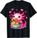 Handcrafted Axolotl Ramen Anime Tees Sweatshirt - Graphic Print Unisex - T-Shirt, Sweatshirt, Hoodie