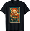 Kitsune Fox Eats Ramen Noodles Hoodie - Casual Everyday Wear Men Women - T-Shirt, Sweatshirt, Hoodie