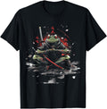 Handcrafted Samurai Frog Japanese T-Shirt - Fun Novelty Design for Adults - T-Shirt, Sweatshirt, Hoodie