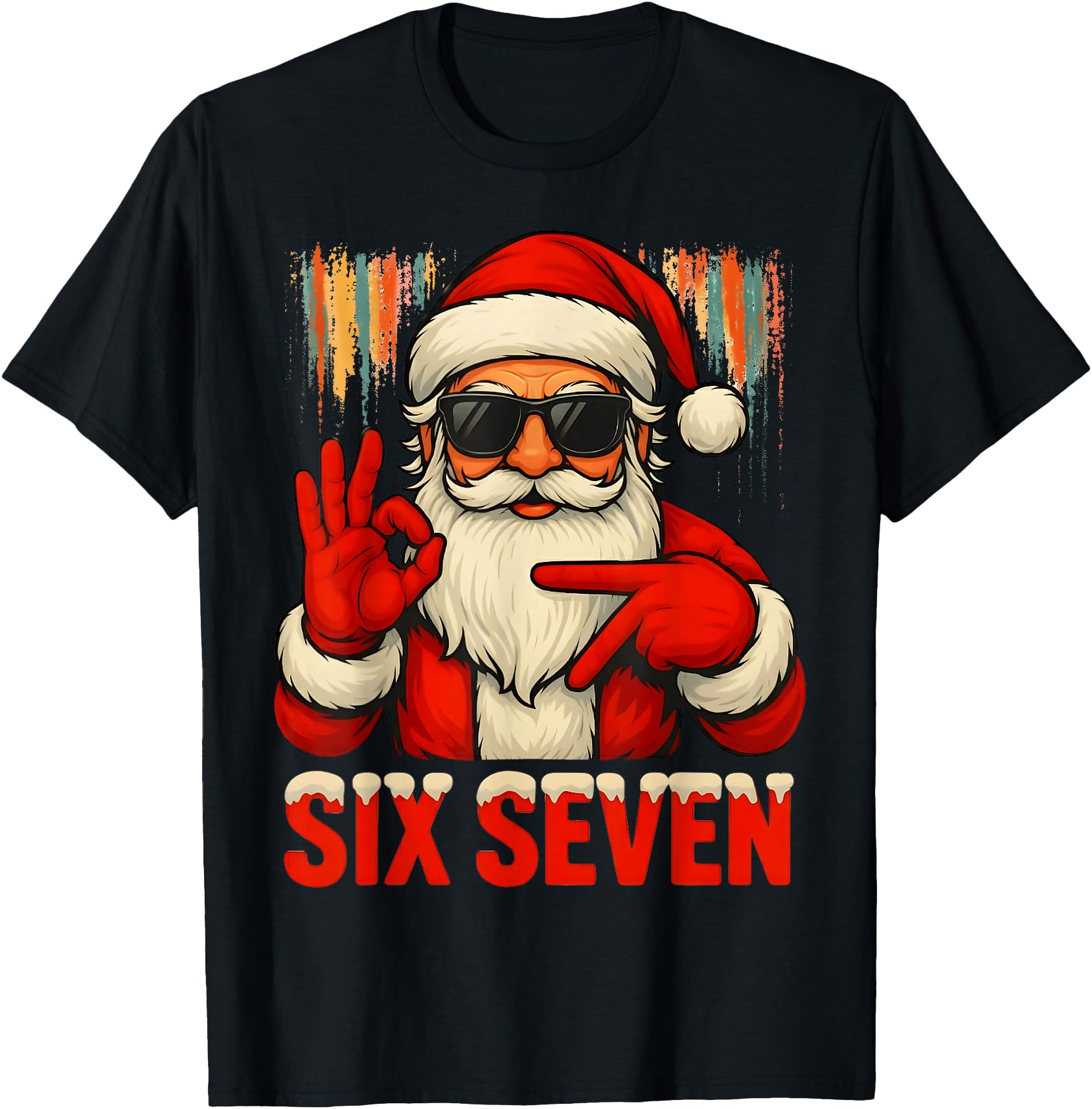 Authentic Six Seven 6 7 Meme Santa Teen Hoodie - Graphic Print Men Women - T-Shirt, Sweatshirt, Hoodie