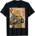Exclusive Samurai Cat Loves Ramen T-Shirt - Minimalist Print for Adults - T-Shirt, Sweatshirt, Hoodie
