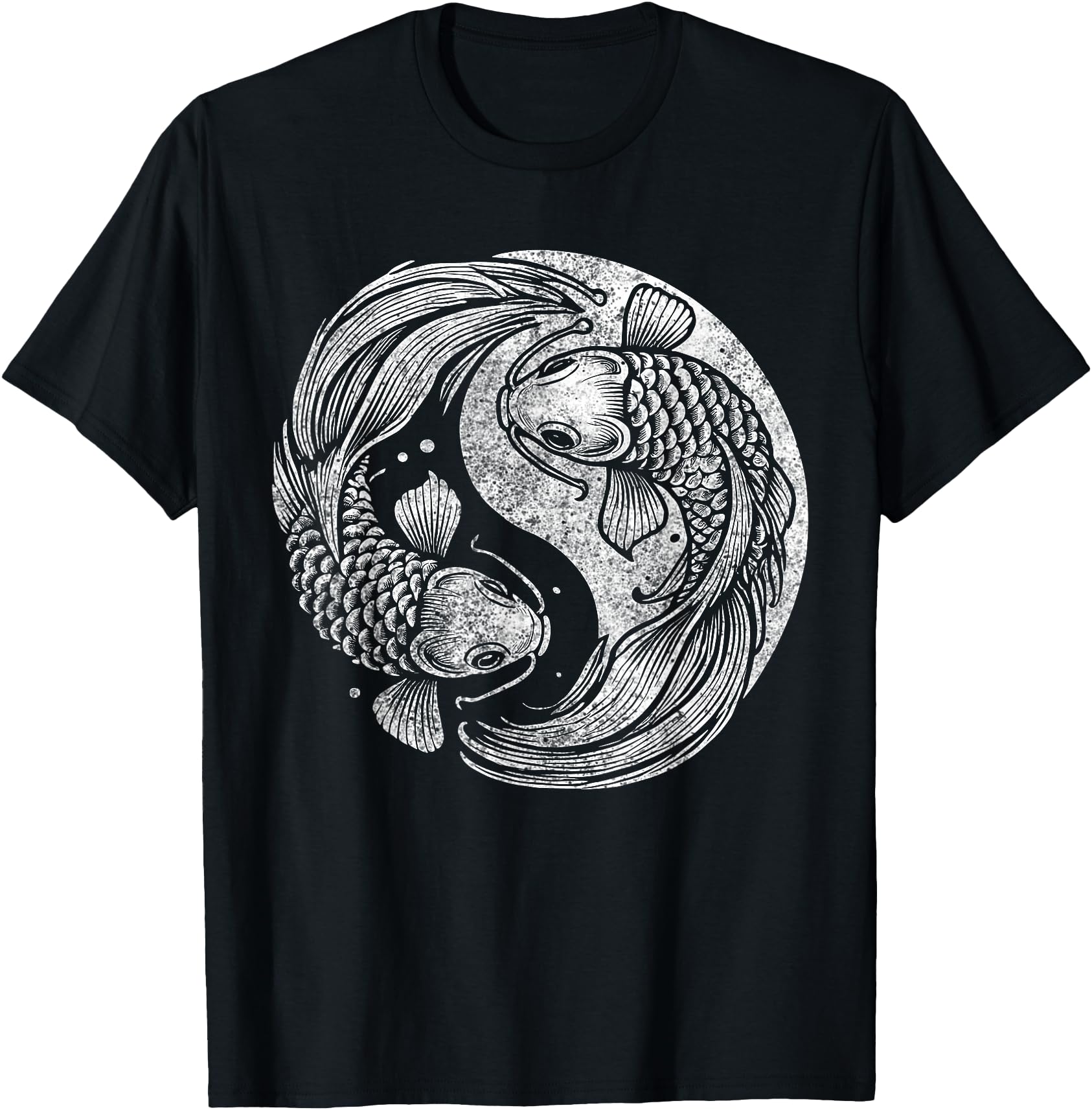 Yin And Yang Japanese Koi Fish Rare Hoodie - Minimalist Print for Adults - T-Shirt, Sweatshirt, Hoodie