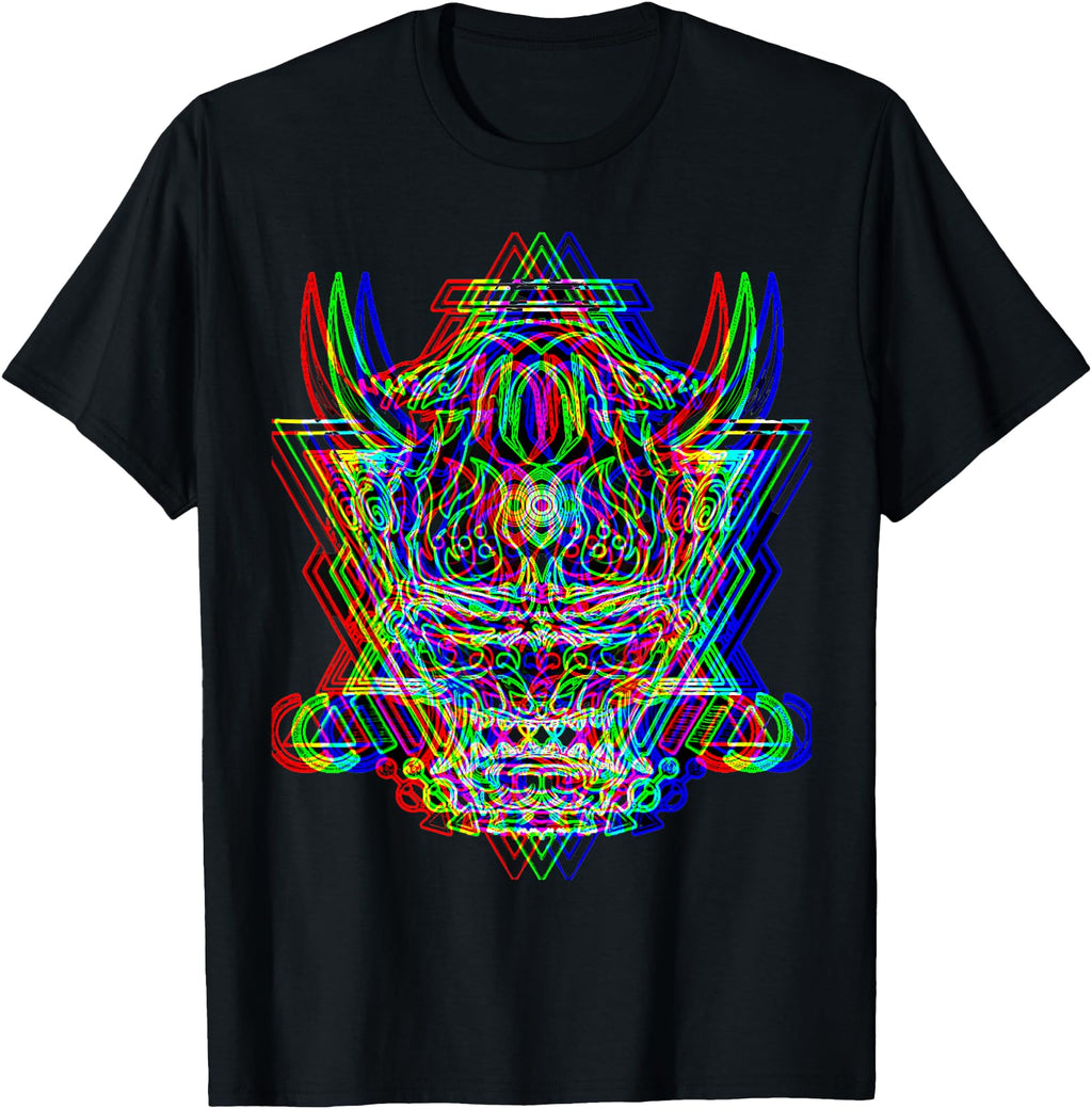 Original Samurai Oni Demon Mask T-Shirt - Fun Novelty Design Men Women - T-Shirt, Sweatshirt, Hoodie