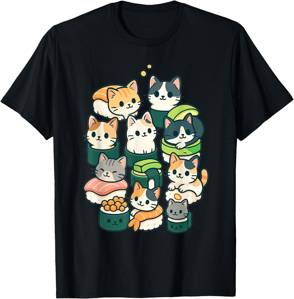 Authentic Sushi Cats Japan Sweatshirt - Casual Everyday Wear Men Women - T-Shirt, Sweatshirt, Hoodie