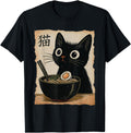 Cat Ramen Japanese Anime Neko Artist T-Shirt - Custom Art Print Men Women - T-Shirt, Sweatshirt, Hoodie