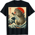 Authentic Catzilla Cat Japanese Art Cat T-Shirt - Custom Art Print Unisex - T-Shirt, Sweatshirt, Hoodie