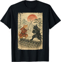 Handcrafted Samurai Cats Fighting Hoodie - Unique Graphic for Adults - T-Shirt, Sweatshirt, Hoodie