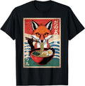 Exclusive Ramen Japanese Kawaii Fox T-Shirt - Trendy Graphic Men Women - T-Shirt, Sweatshirt, Hoodie