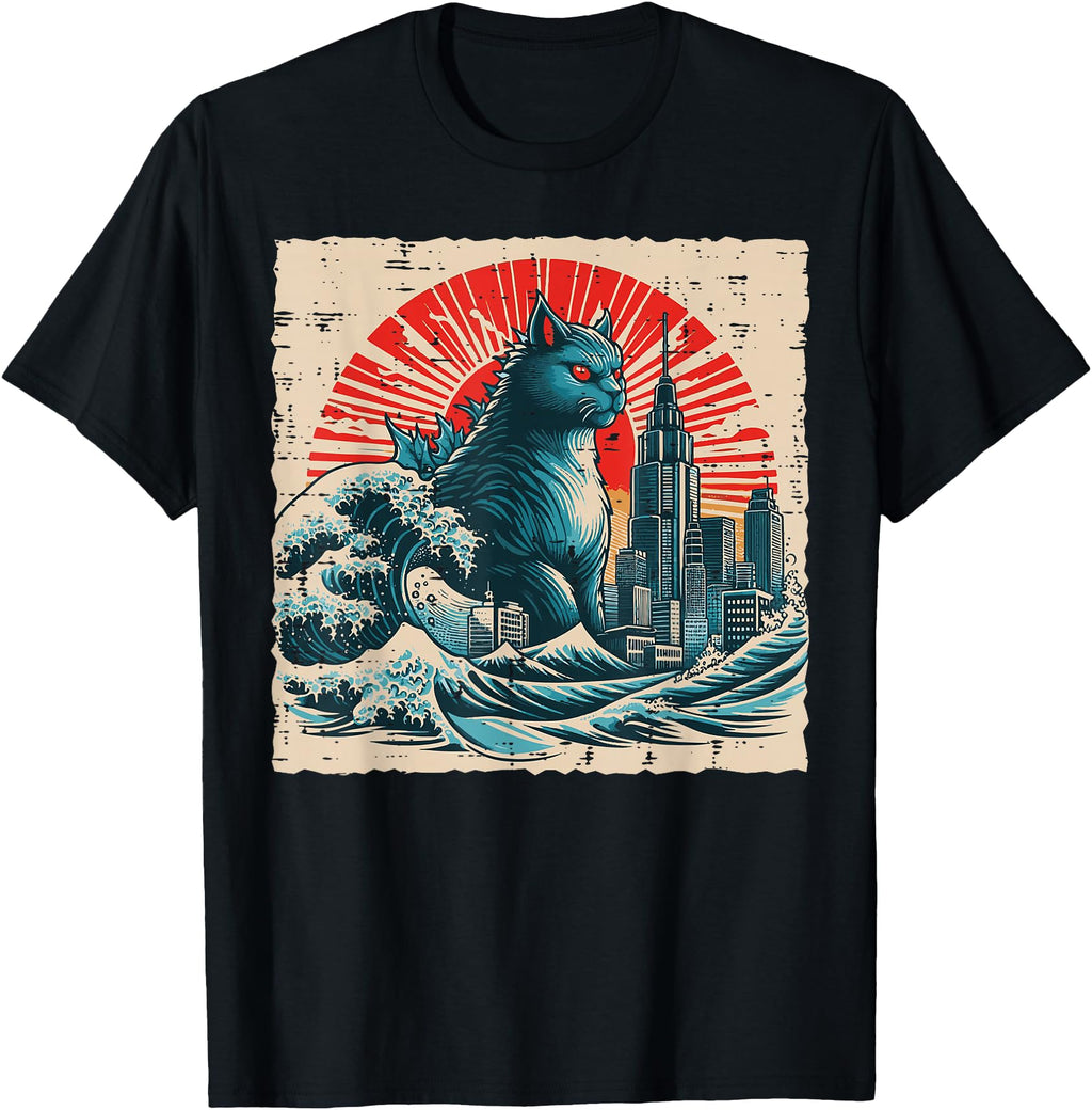 Exclusive Japanese Cat Monster Great Hoodie - Trendy Graphic Men Women - T-Shirt, Sweatshirt, Hoodie