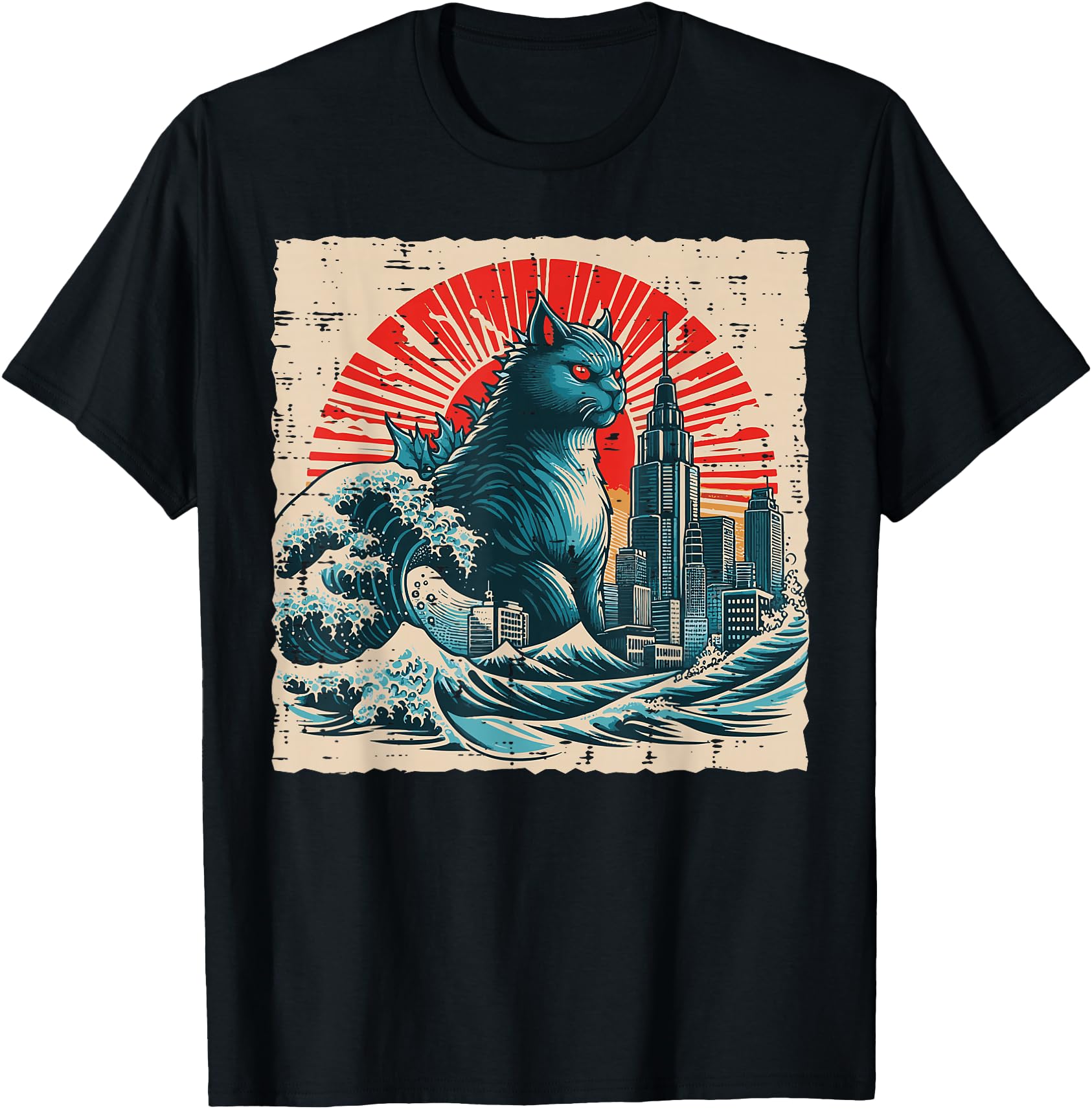 Exclusive Japanese Cat Monster Great Hoodie - Trendy Graphic Men Women - T-Shirt, Sweatshirt, Hoodie