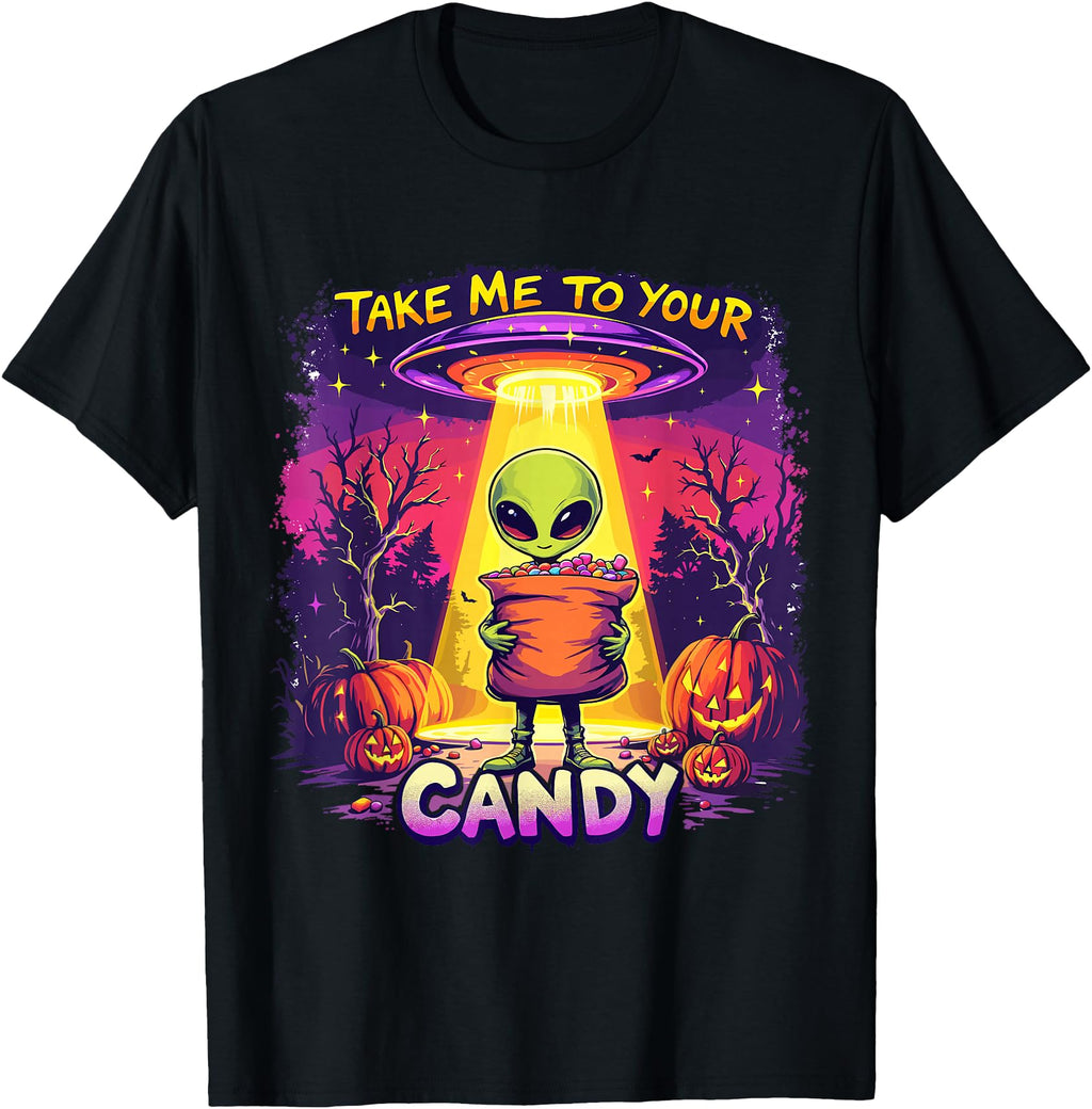 Alien Halloween Costume Trick Or T-Shirt - Casual Everyday Wear Men Women - T-Shirt, Sweatshirt, Hoodie