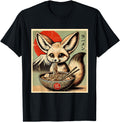 Handcrafted Fennec Fox Ramen Japanese T-Shirt - Unique Graphic Unisex - T-Shirt, Sweatshirt, Hoodie