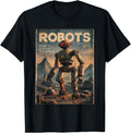 Handcrafted Fantasy Robot 70S Magazin Hoodie - Graphic Print for Adults - T-Shirt, Sweatshirt, Hoodie