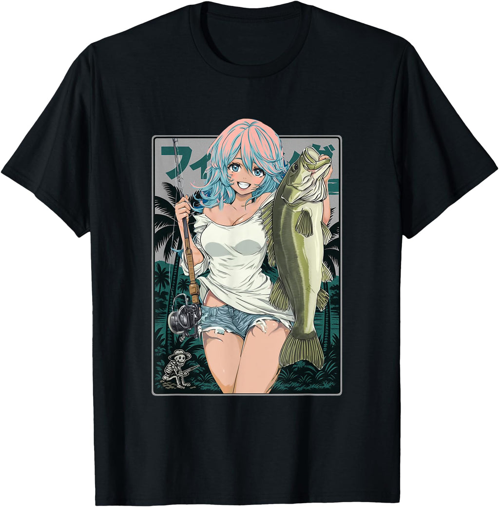 Handcrafted Sexy Anime Japanese Fisherman Hoodie - Graphic Print Men Women - T-Shirt, Sweatshirt, Hoodie
