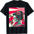 Samurai Geisha Skull Fusion Japanese Hoodie - Fun Novelty Design Men Women - T-Shirt, Sweatshirt, Hoodie