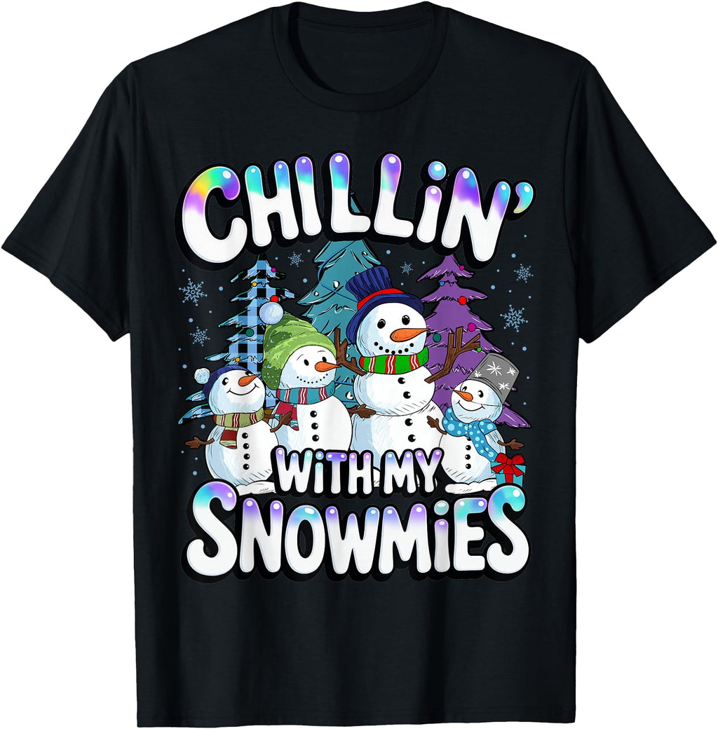 Chillin My Snowmies Snowman Sweatshirt - Custom Art Print Men Women - T-Shirt, Sweatshirt, Hoodie