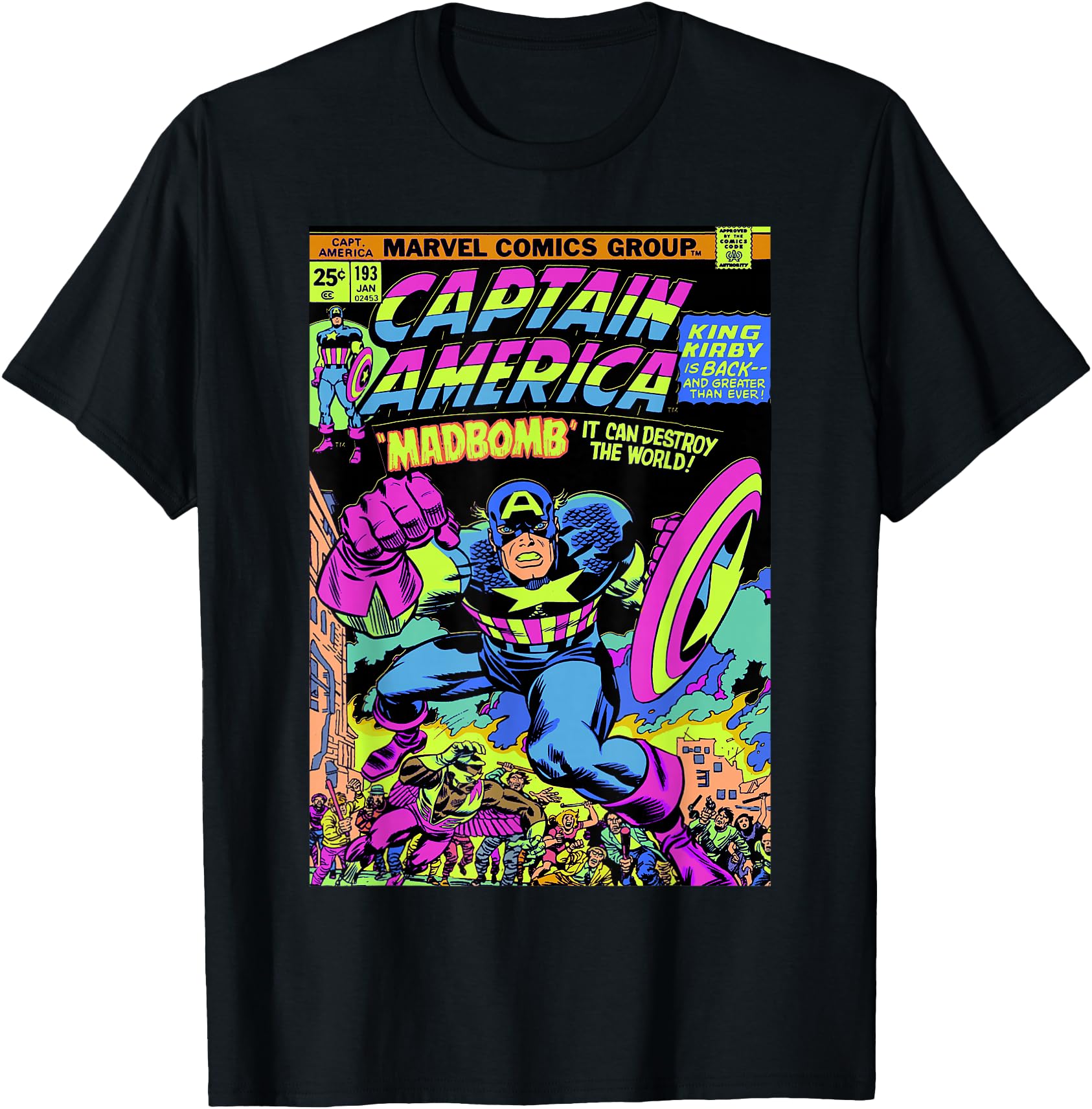 Marvel Captain America Comic Neon T Rare Hoodie - Unique Graphic Unisex - T-Shirt, Sweatshirt, Hoodie