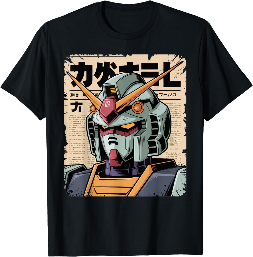 Original Japanese Mecha Robot Head Hoodie - Casual Everyday Wear Unisex - T-Shirt, Sweatshirt, Hoodie