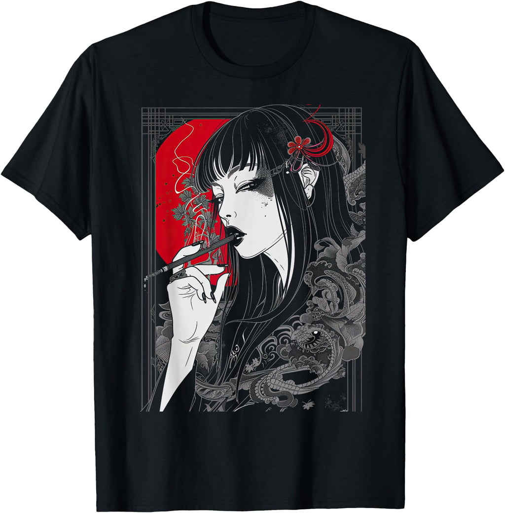 Waifu Anime Horror Aesthetic Rare T-Shirt - Aesthetic Graphic for Adults - T-Shirt, Sweatshirt, Hoodie