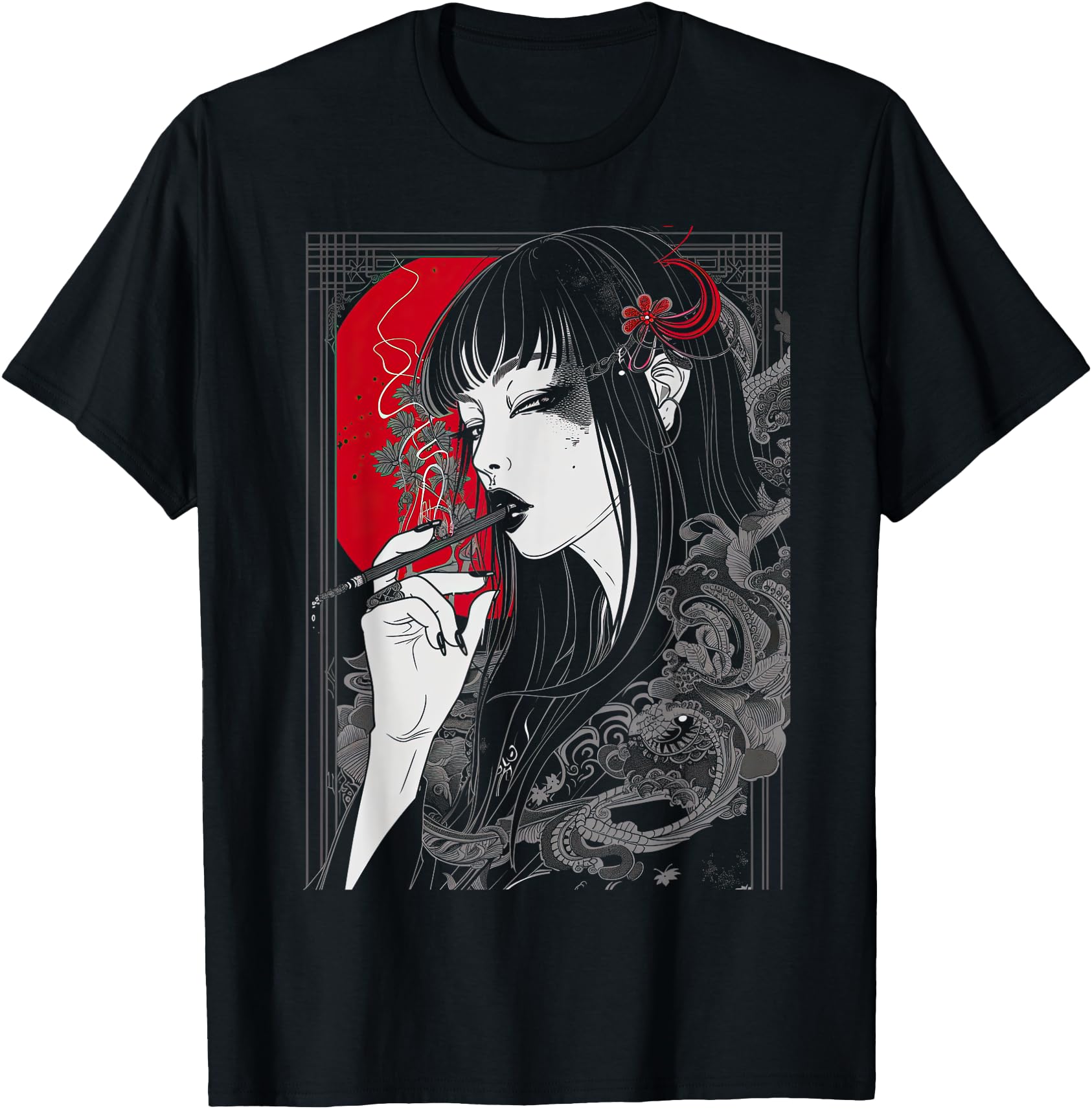 Waifu Anime Horror Aesthetic Rare T-Shirt - Aesthetic Graphic for Adults - T-Shirt, Sweatshirt, Hoodie